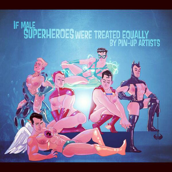 Male Superheroes Reimagined As Pin Ups Incredible Things