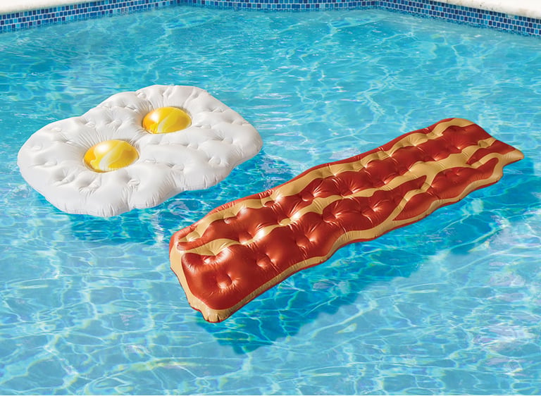 Eggs And Bacon Pool Floats Are Part Of A Balanced Breakfast