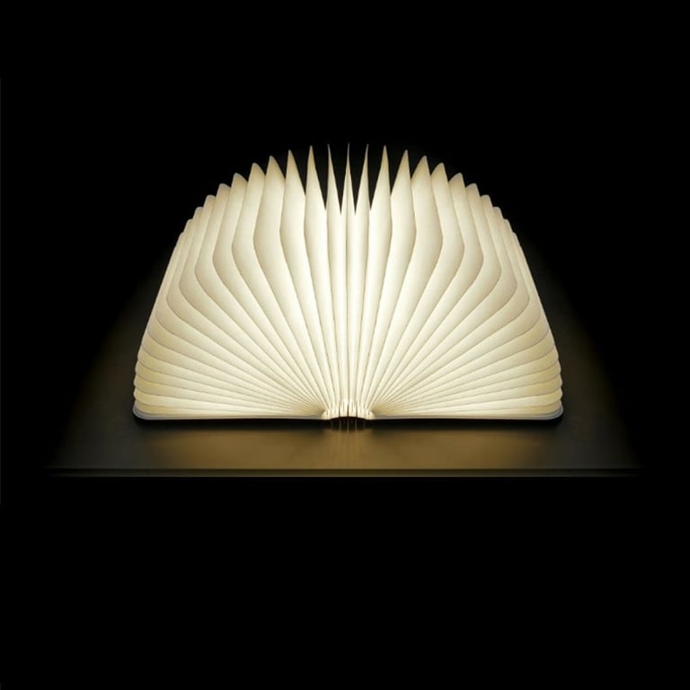 A multi-functional portable lamp hidden in a hard-cover book
