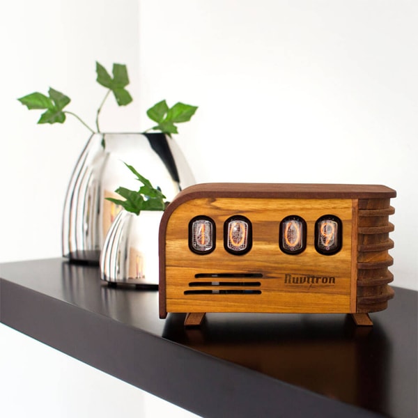 Handcrafted Art Deco Desk Clock – The Vintage Nixie Tube Clock