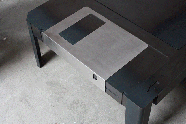 Vintage Floppy Disk Coffee Table