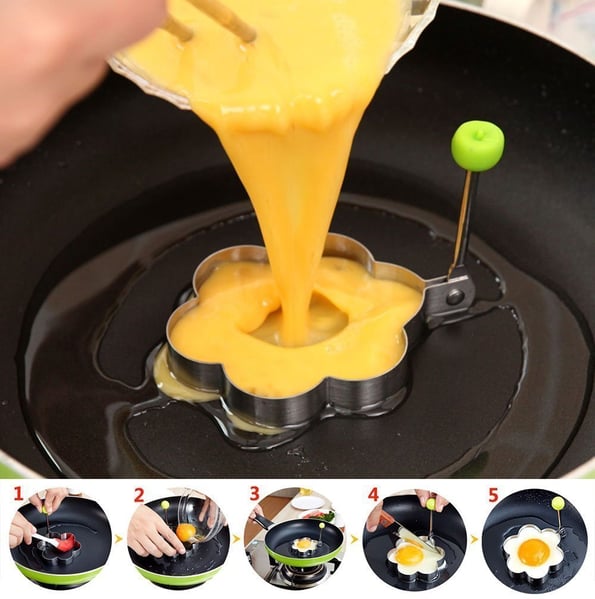 Stainless Steel Egg Mold Pancake Ring Set of 10