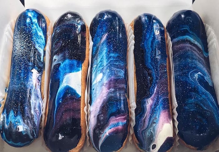 Edible Galaxy Eclairs
