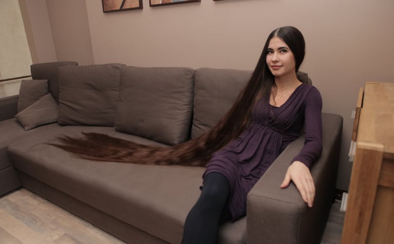 Real-Life Rapunzel with 90-Inch Long hair