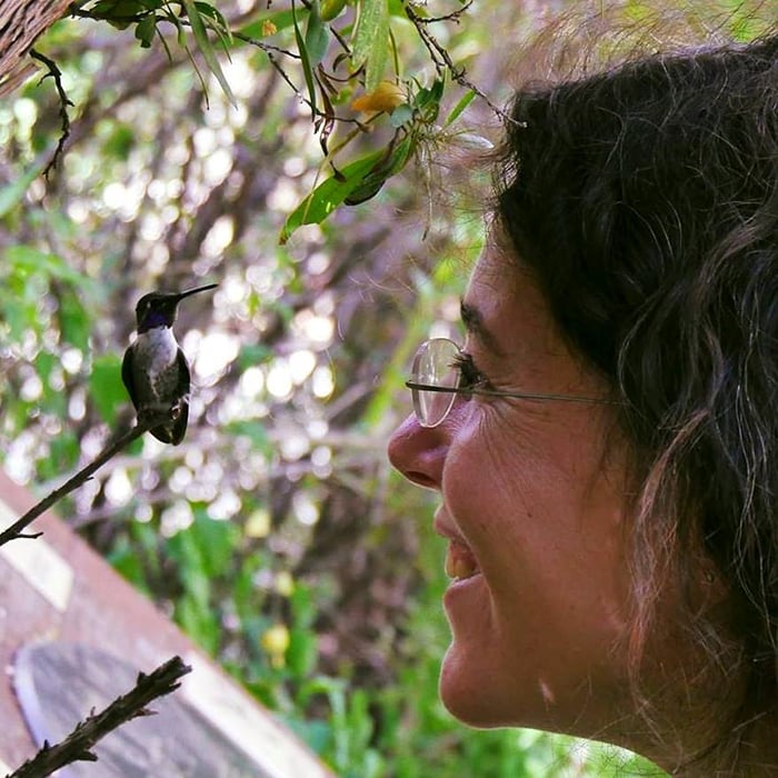 Adorable Bonding with Hummingbirds