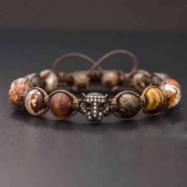 Halloween Special : Shamballa Beaded Bracelet The Tigers Eye