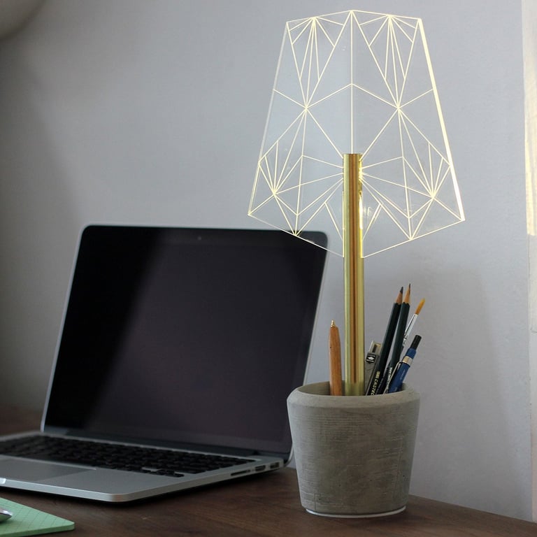 Crystalline Shade LED Lamp
