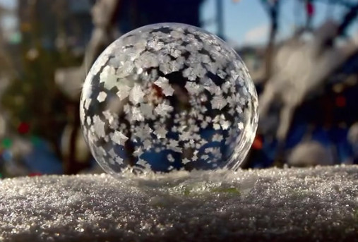 Frozen Soap Bubble
