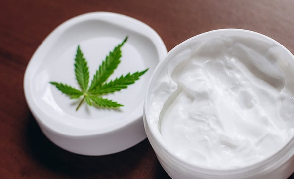 Macro Close Up Of Jar Of Cream From Biological And Ecological Pl