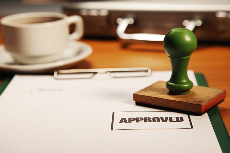 business concept of the process of loan approved