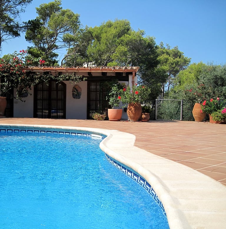 bigstock rural house with swimming pool