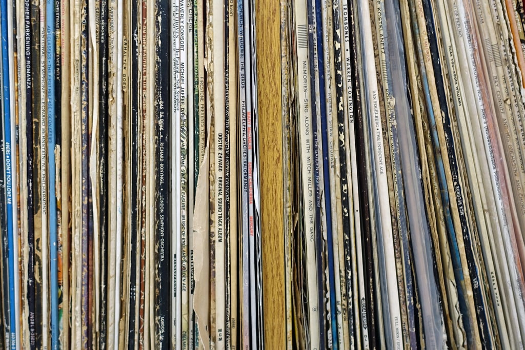Collection of vintage vinyl records