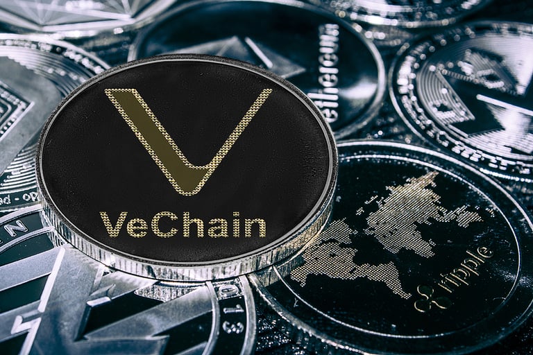 coin cryptocurrency Vechain VET against the main alitcoins the Ethereum, dash, litecoin