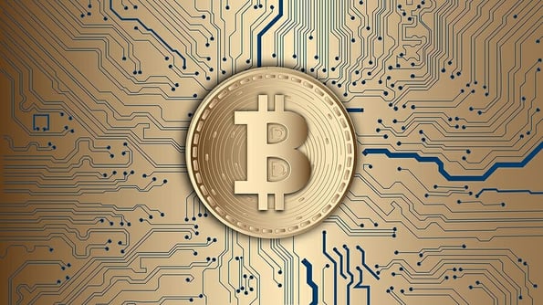 Huge stack of cryptocurrencies. Bitcoin business. Crypto currency gold Bitcoin. Bitcoin business modern currency exchange.