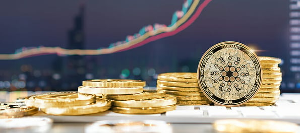 Cardano ADA cryptocurrency token digital crypto currency coin for defi decentralized financial banking p2p business and world stock exchange investment via internet online computer technology