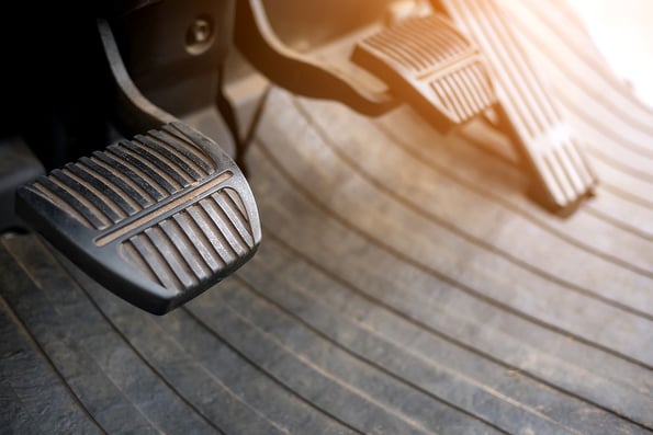 Foot pedals are levers of forklift car that are activated by the driver\'s feet to control certain aspects of the vehicle's operation brake pedal Car accelerator controls.