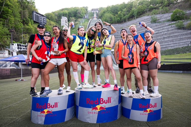 28 Creators from all over the world take on the tough 400m Uphill Race at the Red Bull 400 Team Ascent in Japan