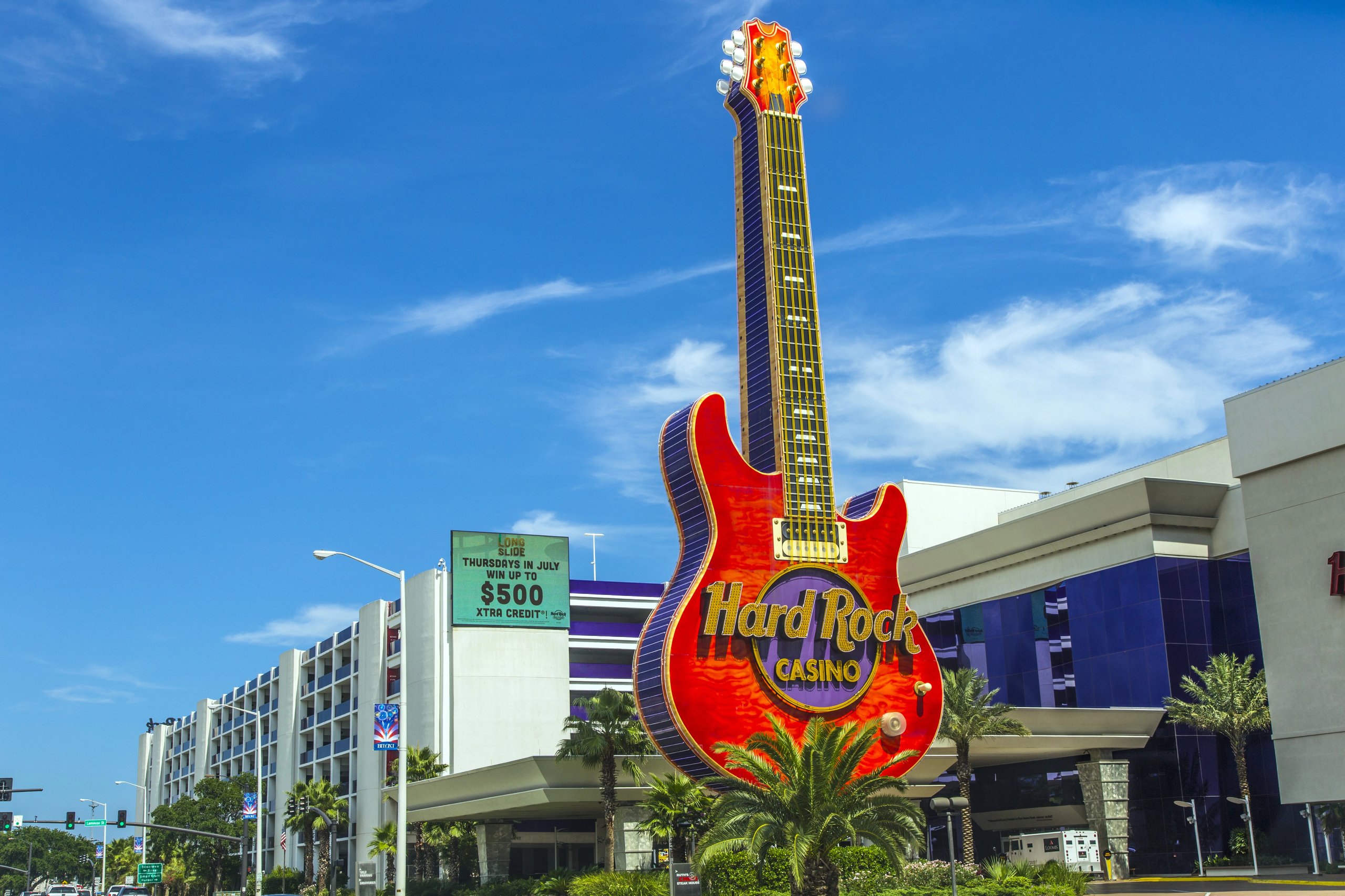 A view of the enterence of the Seminole Hard Rock Casino in Tampa, Florida