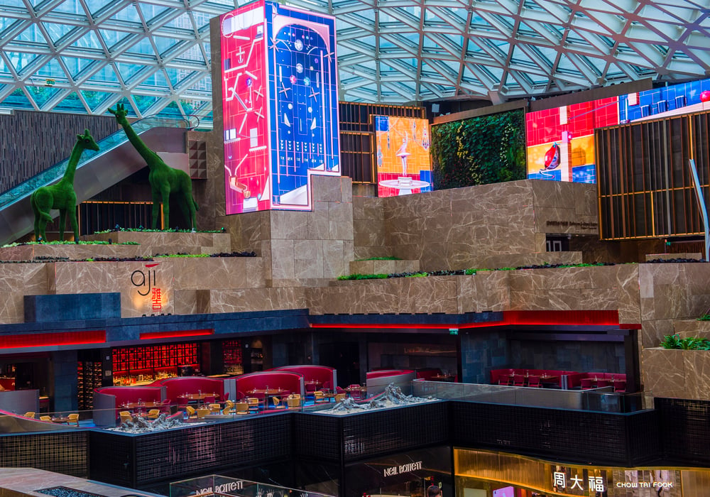 Interior of MGM Cotai hotel and casino in Macau