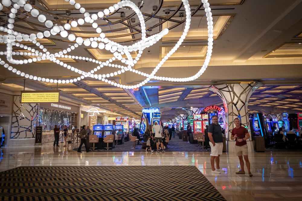 Picture of slot machines in the casino of Resorts World Las Vegas