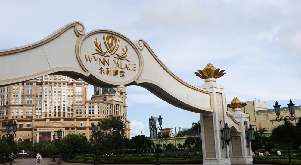 Wynn Palace hotel and casino entrance in Macau