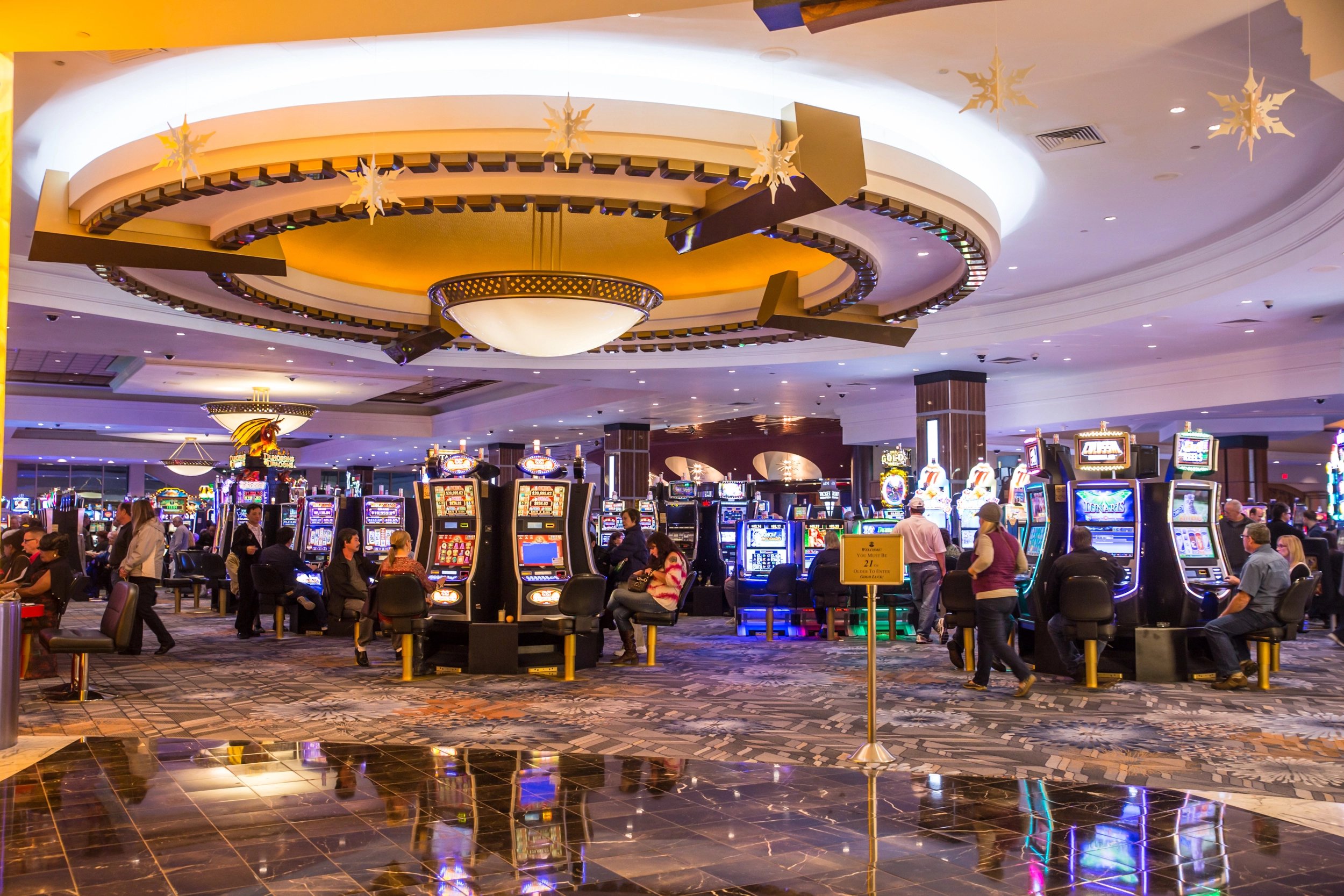 The gaming floor of the Foxwoods Casino