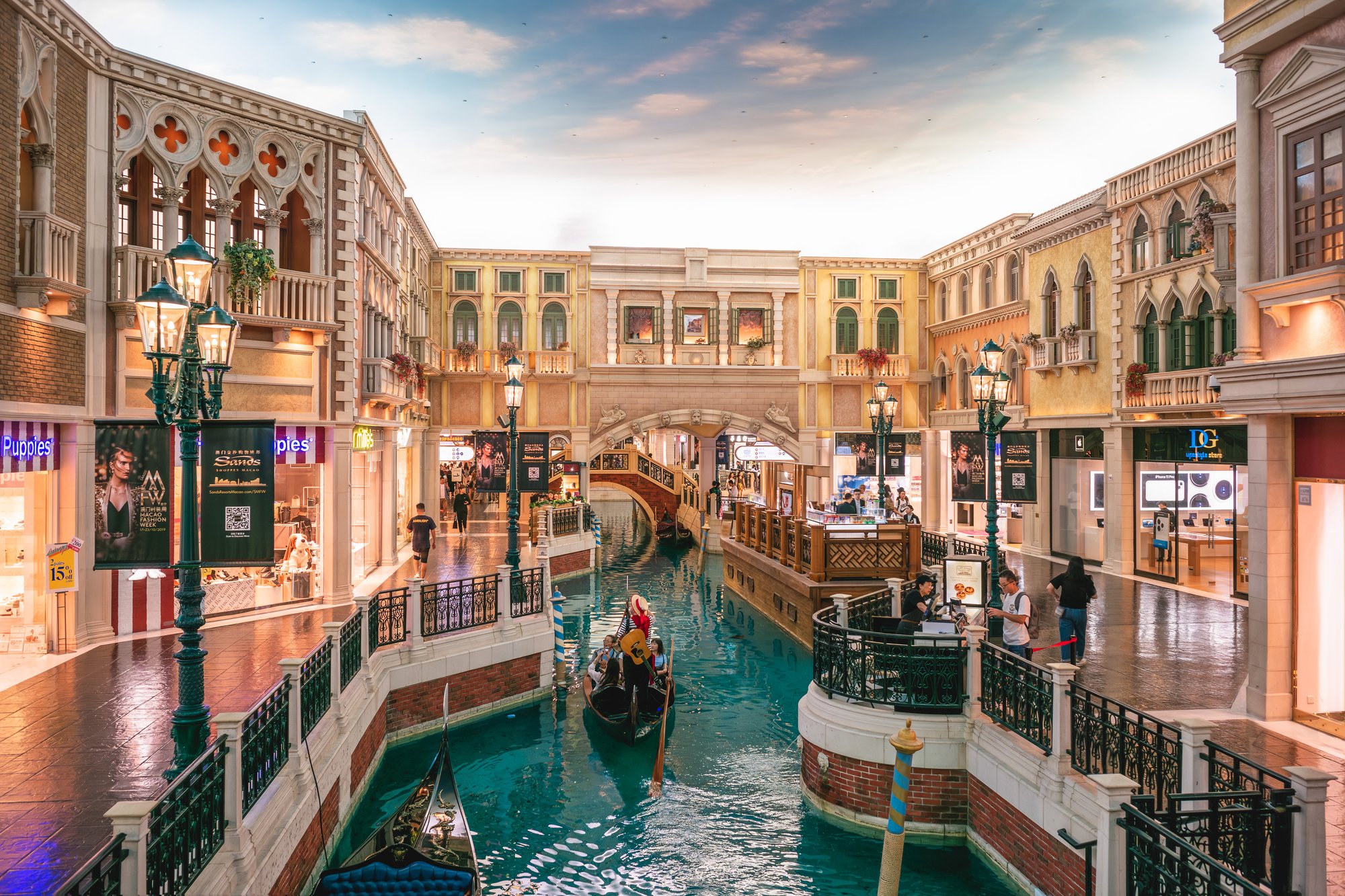 Interior shot of the Venetian Macao Gondola rides.