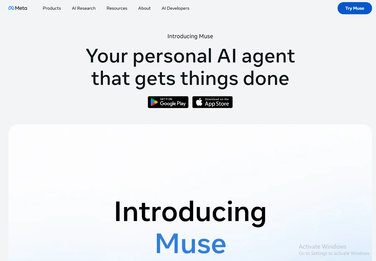 screenshot of muse from meta