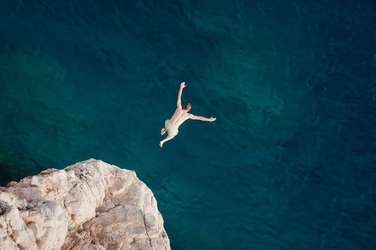 The Art of Being Afraid and Jumping Anyway: Cliff Jumping and Calculated Risk With Nate Panza