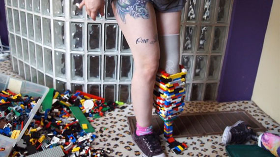 Prosthetic Leg Made Out Of LEGO Bricks