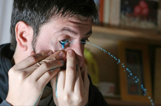 Artist Paints With Eye Squirts