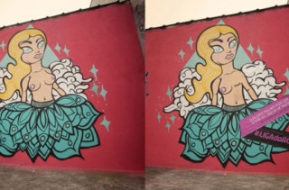 Topless Graffiti Gets Mastectomies for Breast Cancer Awareness