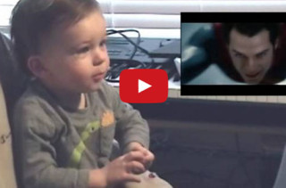 Baby Reacts To Superman Flying
