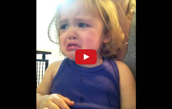 Little Girl Cries At Wedding Photos