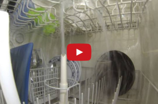See What A Running Dishwasher Looks Like From Inside