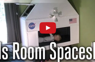 Cool Dad Builds An Elaborate Spacecraft For His Son’s Room