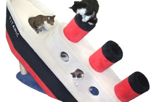Your Kitties NEED This $2,000 Sinking Titanic Cat Condo