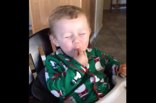 This Baby Eats Bacon For The First Time & Of Course He Loves It