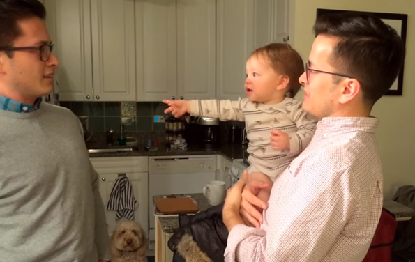 Baby Meets Her Dad’s Identical Twin, Is Utterly Confused