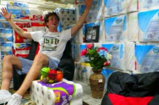 Two Guys Built A Giant Toilet Paper Fort Inside Walmart