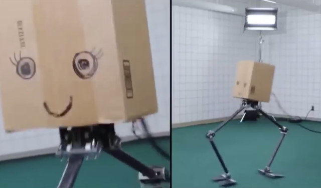You Gotta See This Dancing Robot With A Cardboard Head