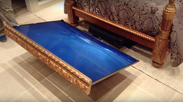 Check Out This Fancy Hidden Under The Bed TV Lift!
