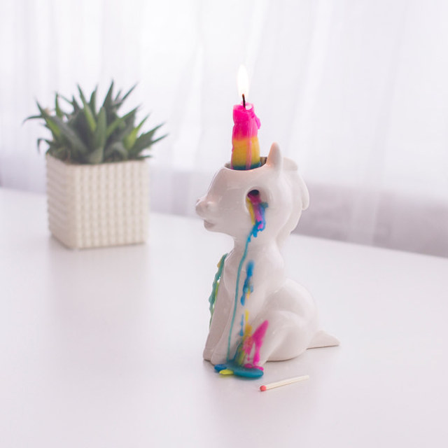 This Crying Unicorn Candle Sheds Wax Tears As It Burns
