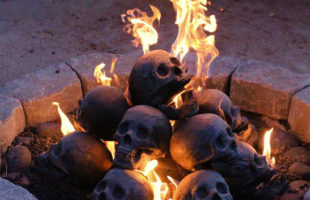 Fill Your Gas Fireplace Or Fire Pit With Fireproof Human Skulls