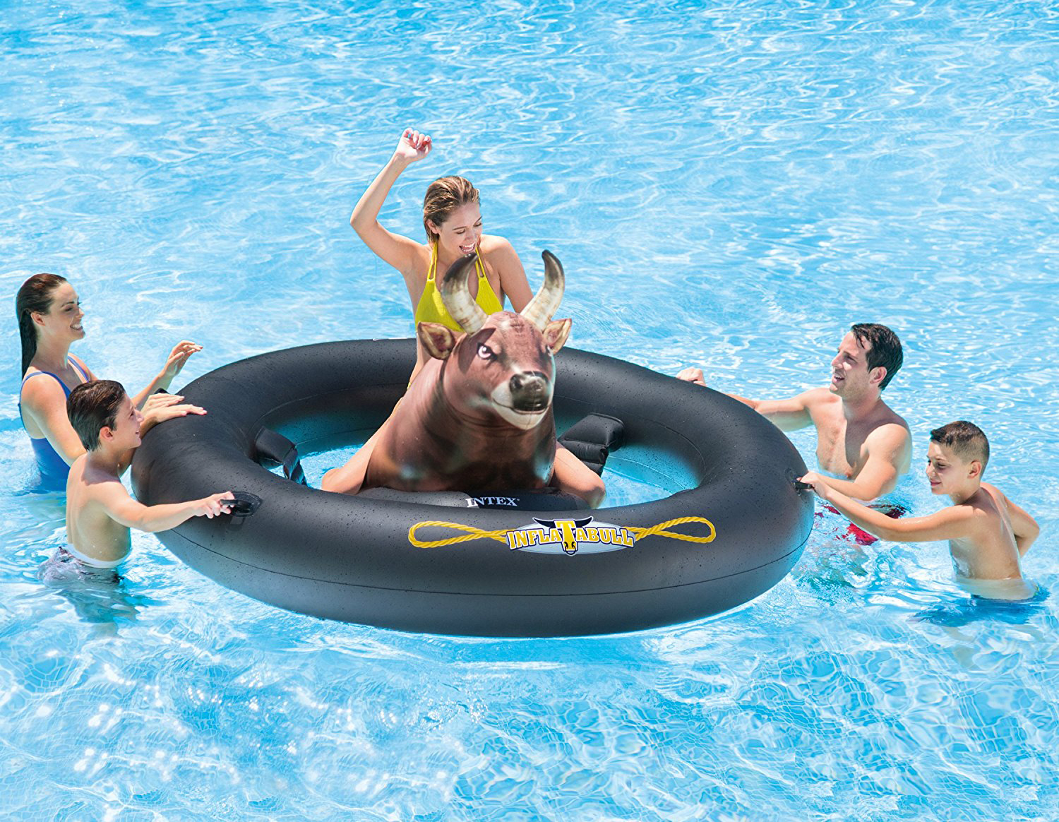 Inflat-A-Bull Is The Bull Riding Pool Float Of Your Dreams