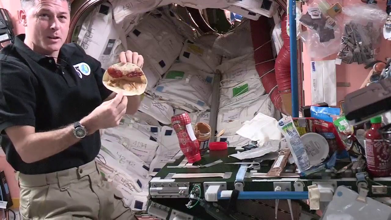 Here’s An Astronaut Making A PB&J Sandwich IN SPACE