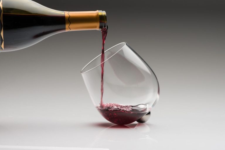 The Aura Glass Rotates To Prevent Spills And Aerate Your Hooch