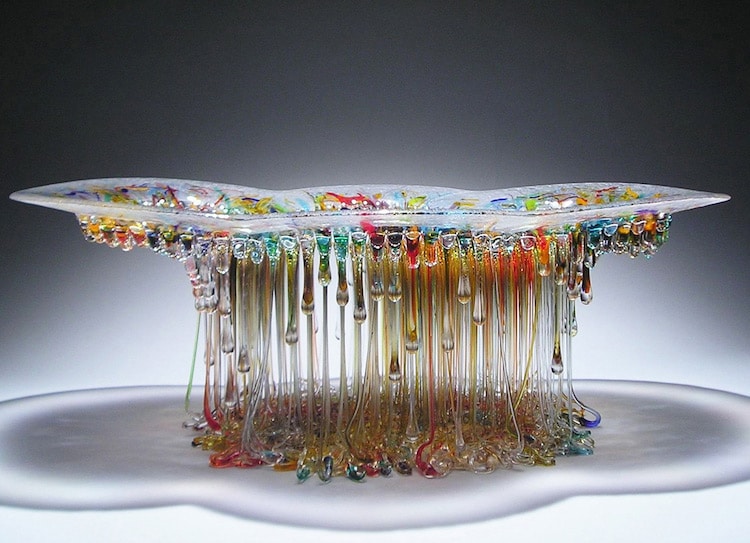 Amazing Dripping Glass Table – Jellyfish Sculptures