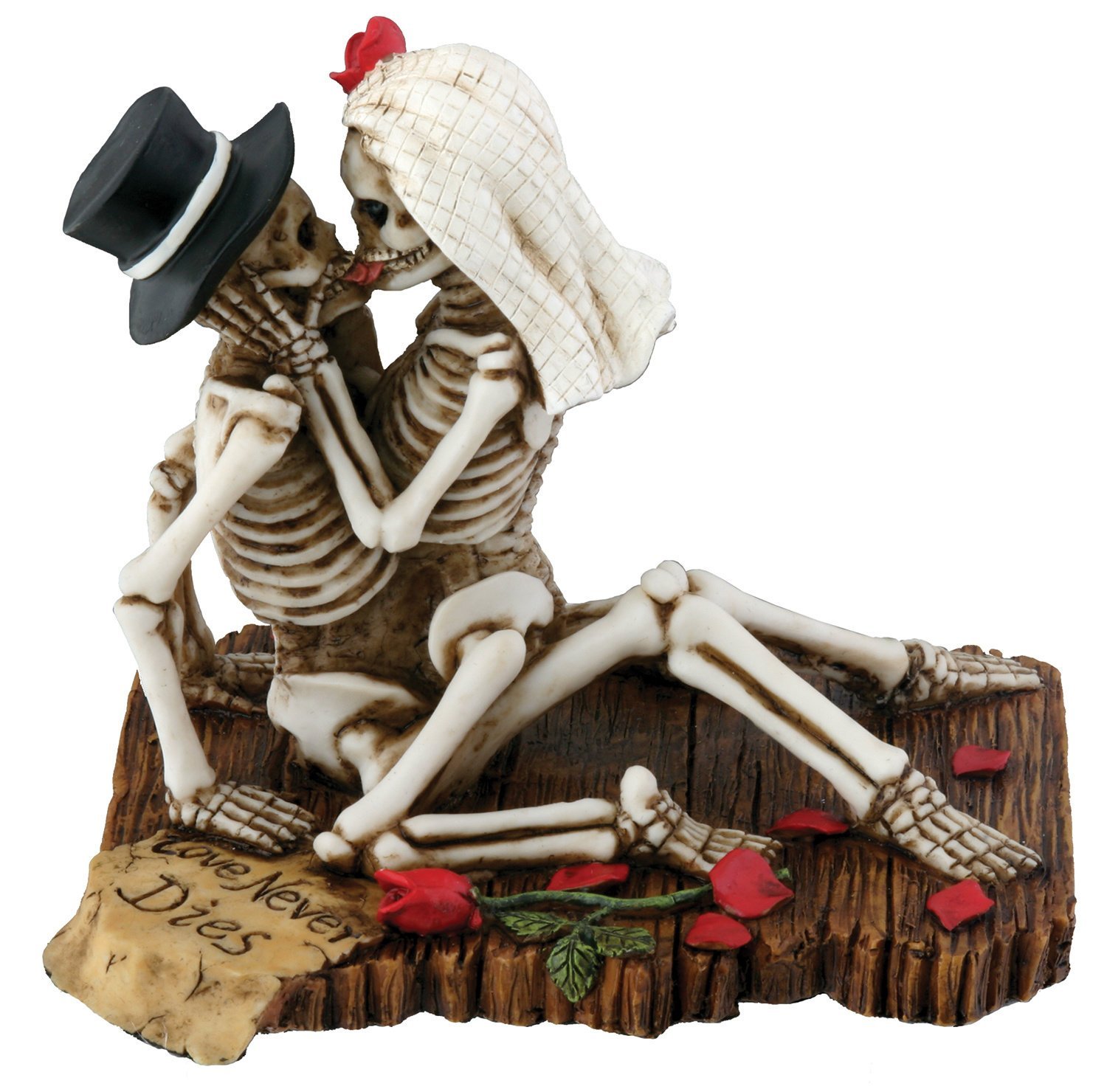 Скелеты пара. Сувенир-Хэллоуин. Влюбленные скелеты. Романтичный скелет.