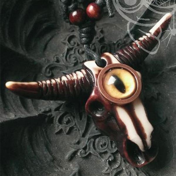 Goth Alternative Style – Bull Evil Eye Necklace